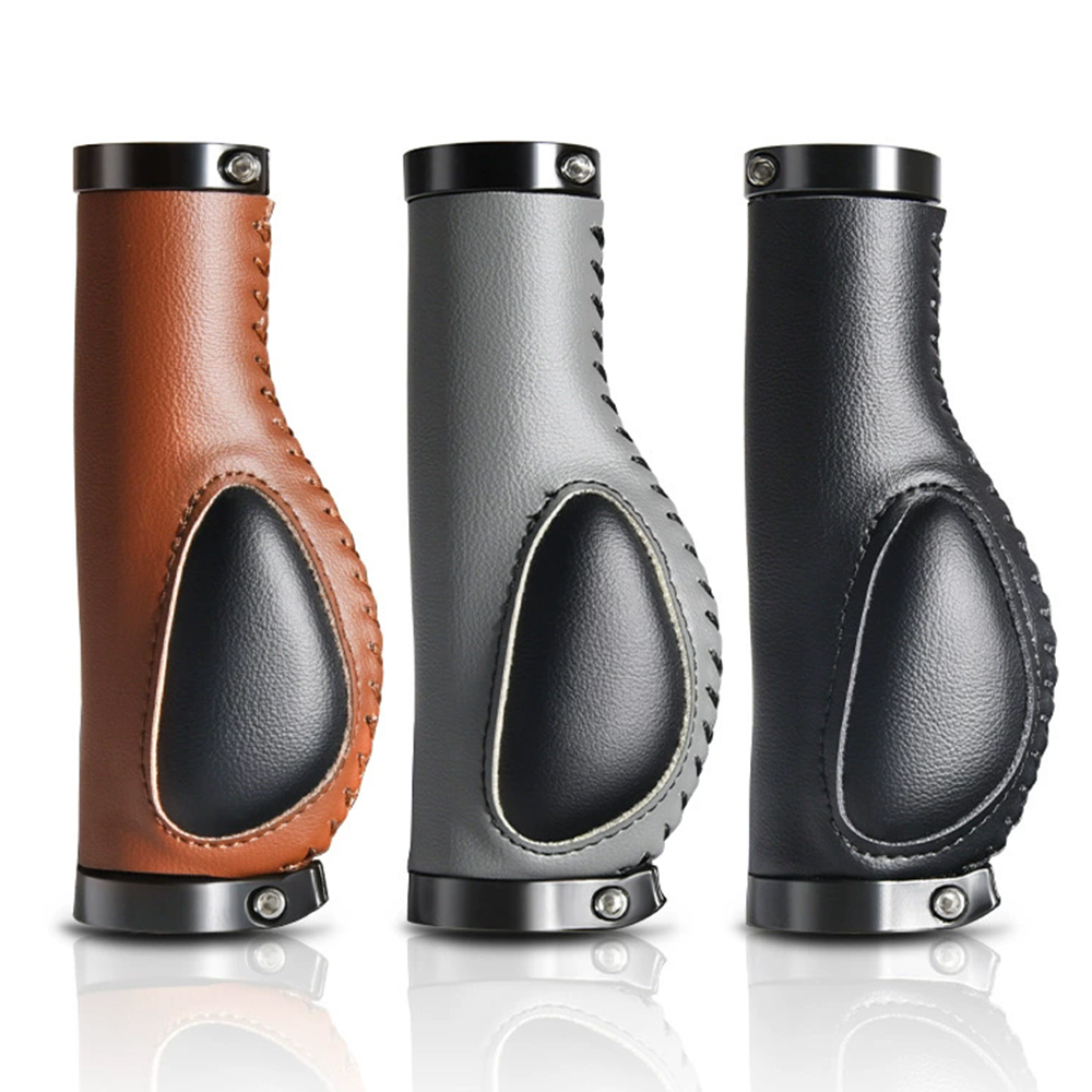 Commuter Bike Lock - Leather Bicycle Grips Liquid Silicone MTB
