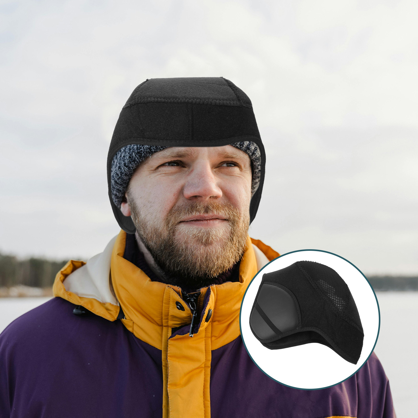 Winter Cycling Commute - Windproof Cycling Ear Warmer Pads Winter