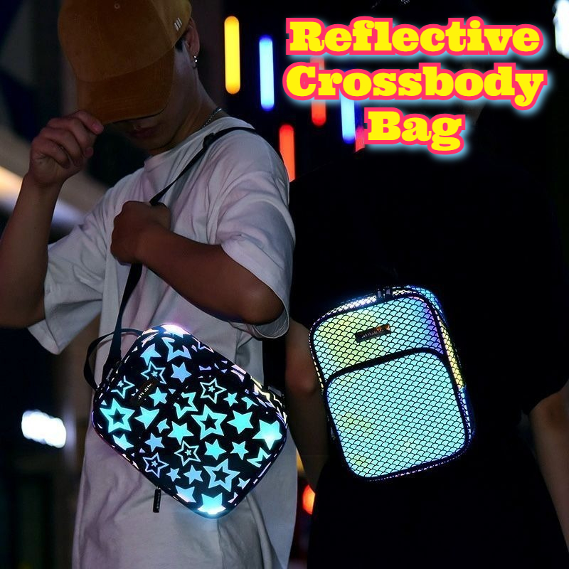 Cycling Commute Bag - Reflective Crossbody Bag Multipurpose Sports Sling