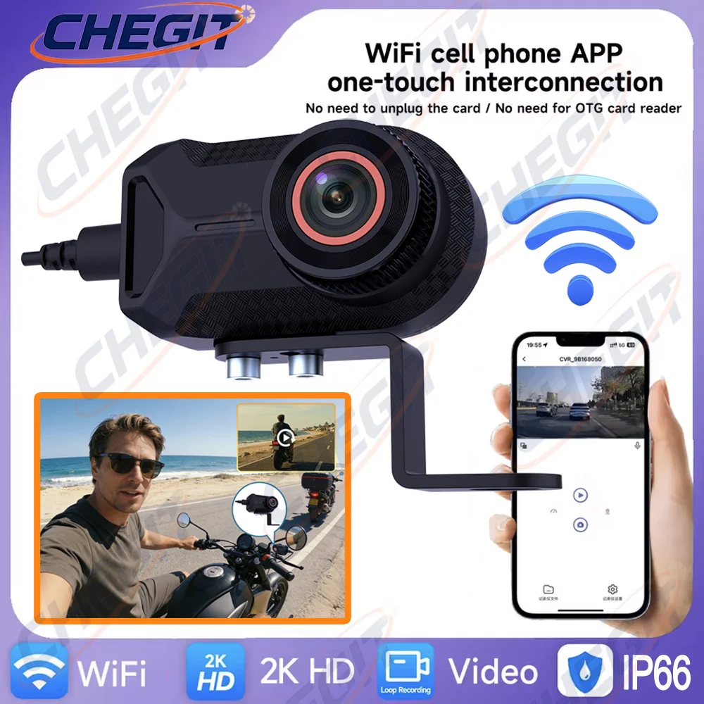 New 2K HD Motorcycle DVR WiFi  - đánh giá và giá Cycling Loop