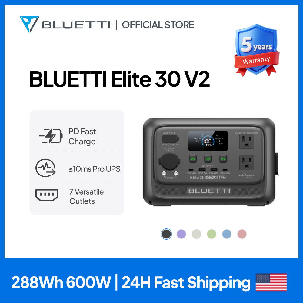 【Renew】BLUETTI Elite 30 V2 Por - đánh giá và giá Usb Charger Dynamo