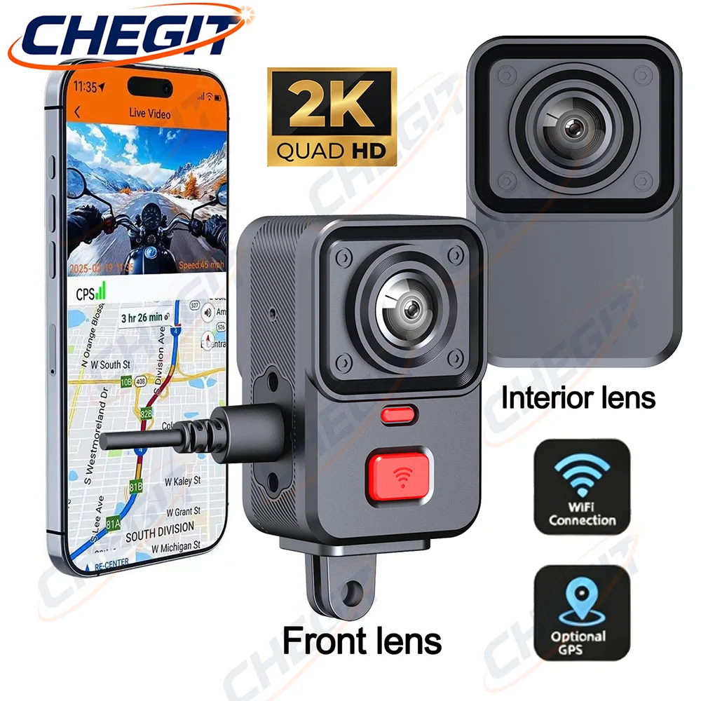 2 Camera Motorcycle DVR 2K HD  - đánh giá và giá Cycling Loop