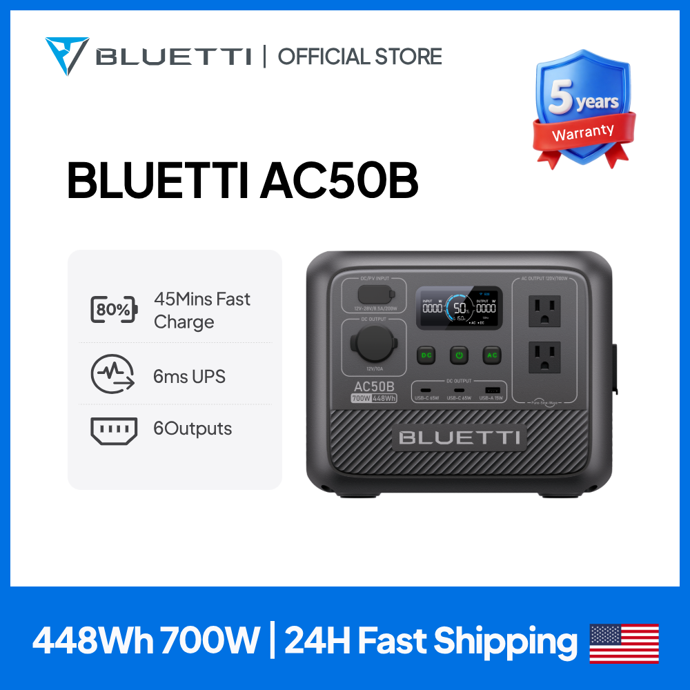 BLUETTI AC50B Portable Power S - đánh giá và giá Usb Charger Dynamo