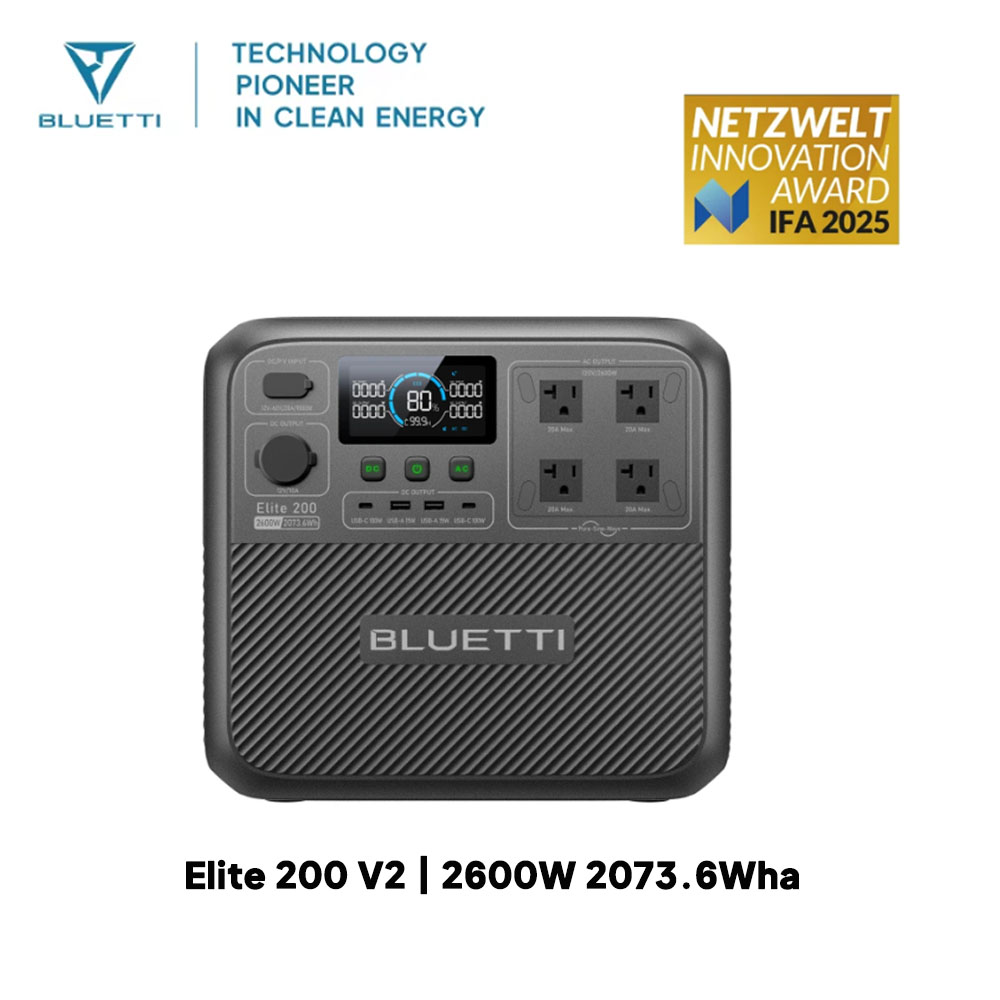 【Renew】BLUETTI Elite 200 V2 Po - đánh giá và giá Usb Charger Dynamo