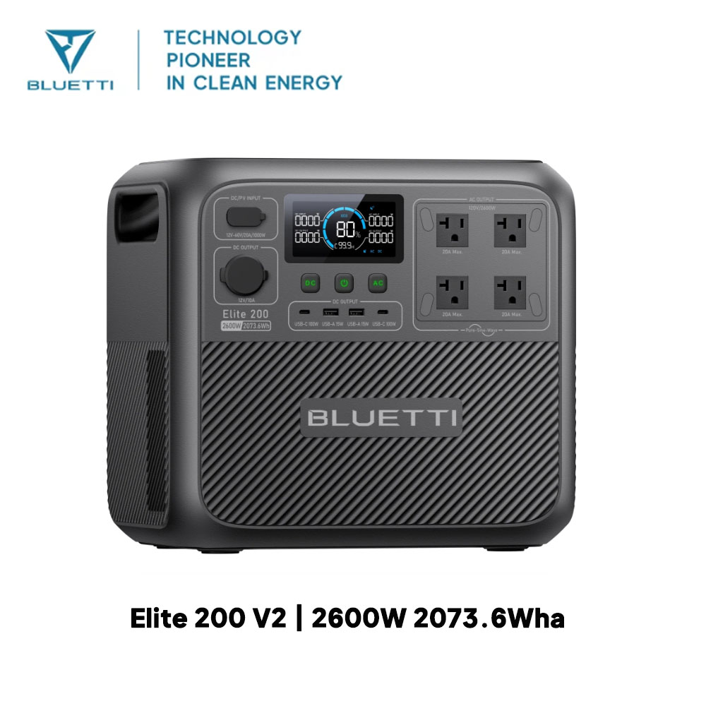 【Renew】BLUETTI Elite 200 V2 Po - đánh giá và giá Usb Charger Dynamo