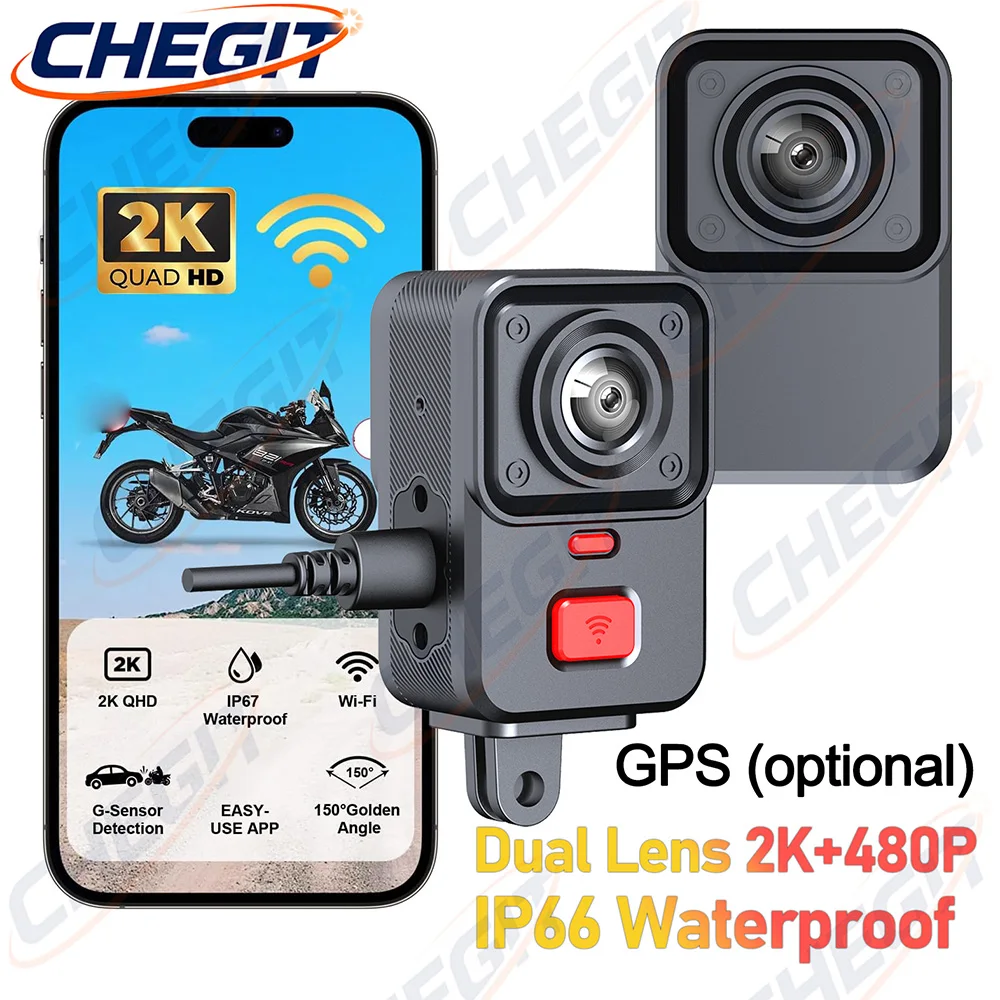 2 Camera Motorcycle DVR 2K HD  - đánh giá và giá Cycling Loop
