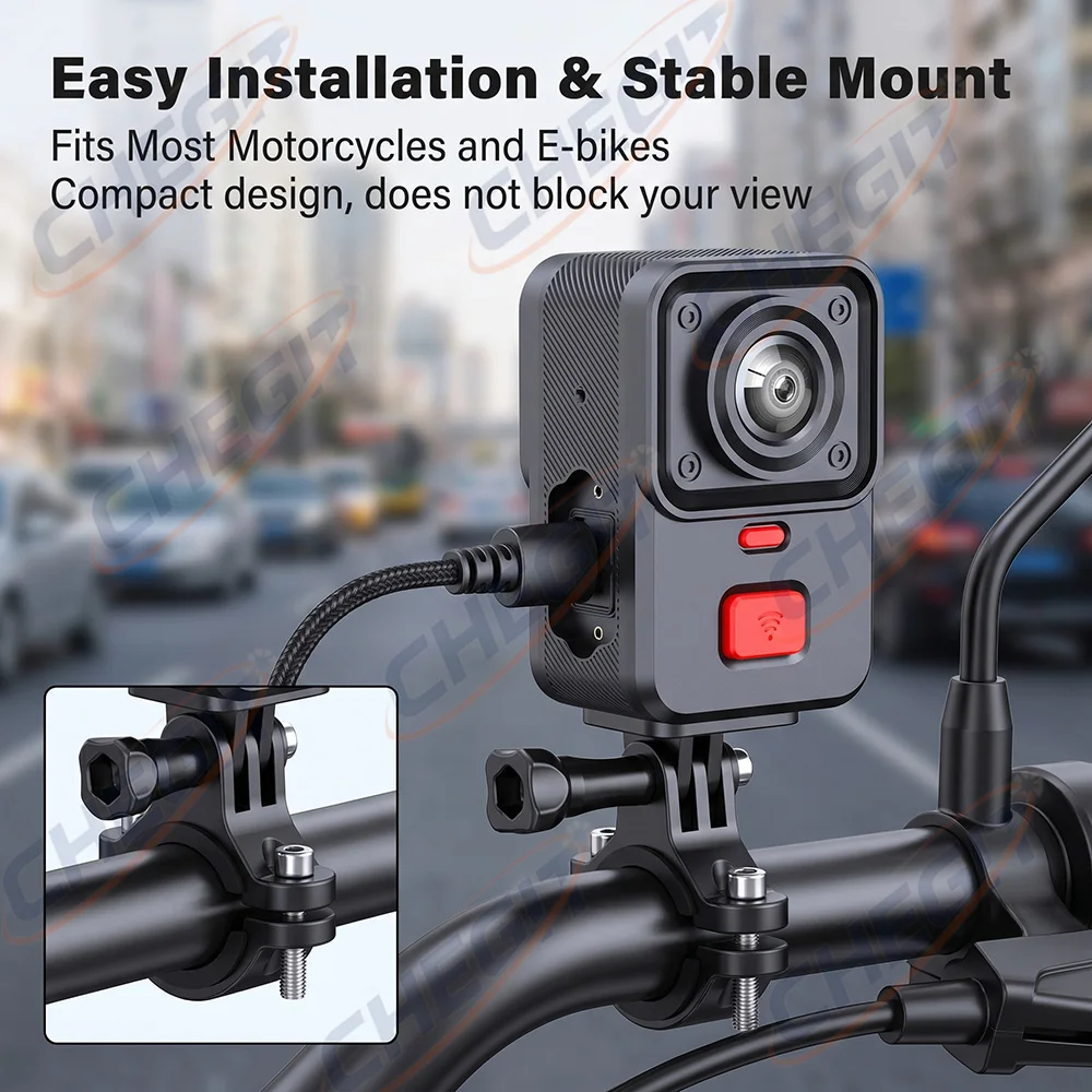 2 Camera Motorcycle DVR 2K HD  - đánh giá và giá Cycling Loop